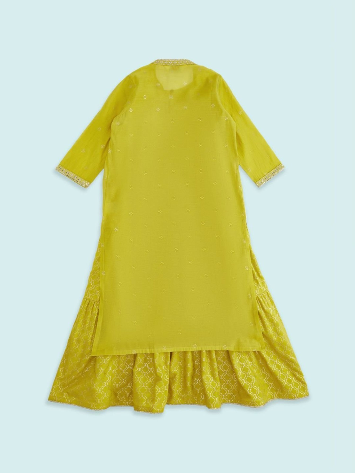 Akkriti by Pantaloons Kids Lime Green Embellished Party Dress
