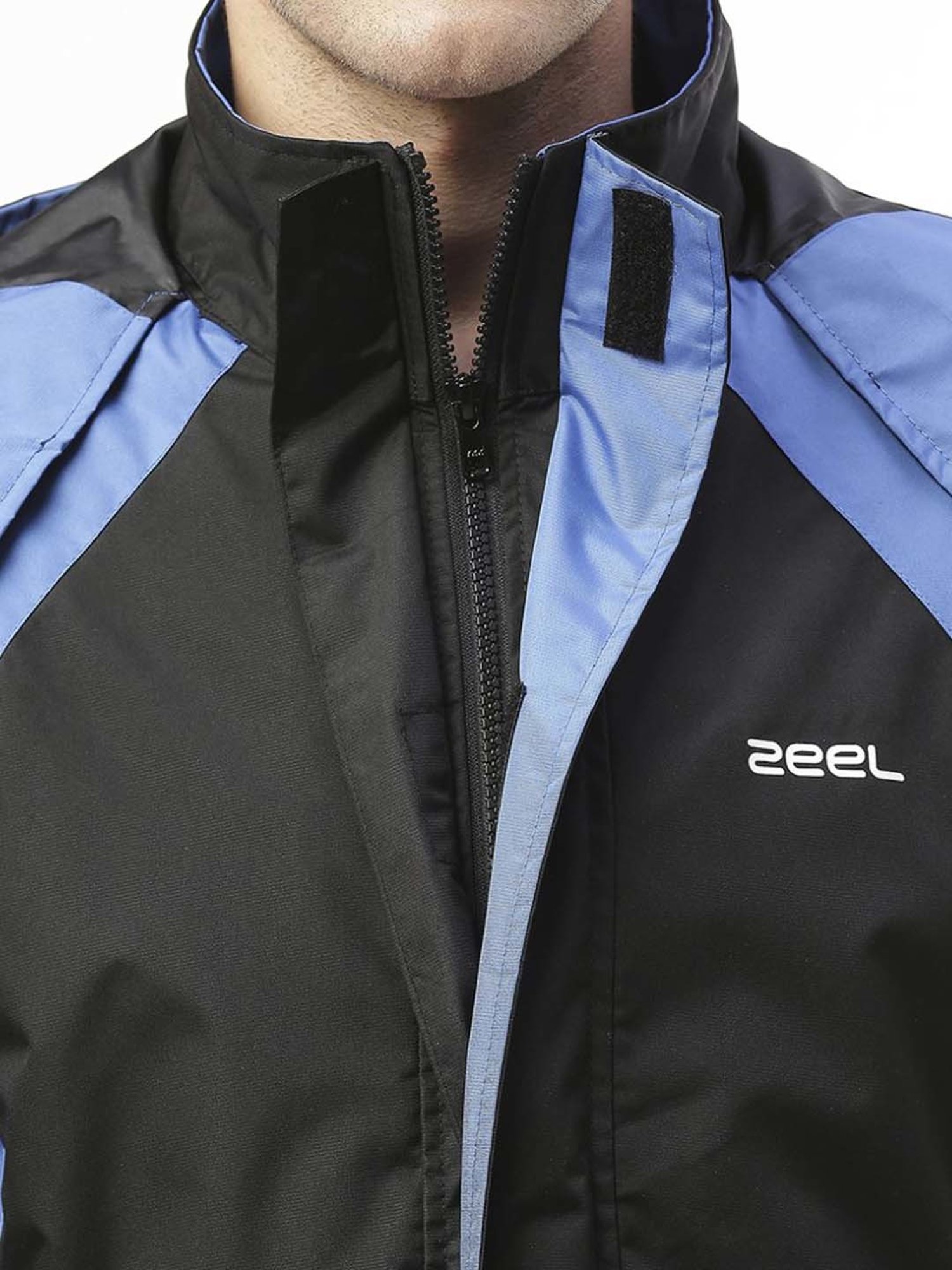 Zeel Black & Blue Raincoat Set