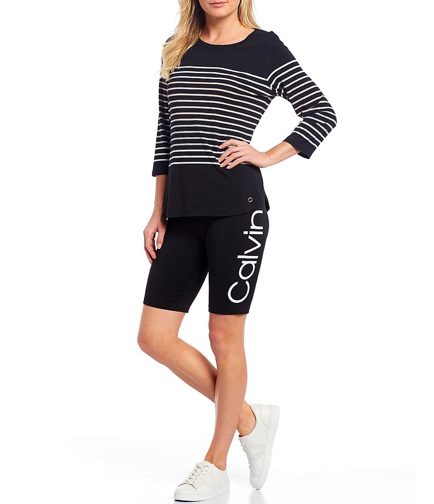 Calvin Klein Performance Calvin Logo High Waist One Pocket Bike Short