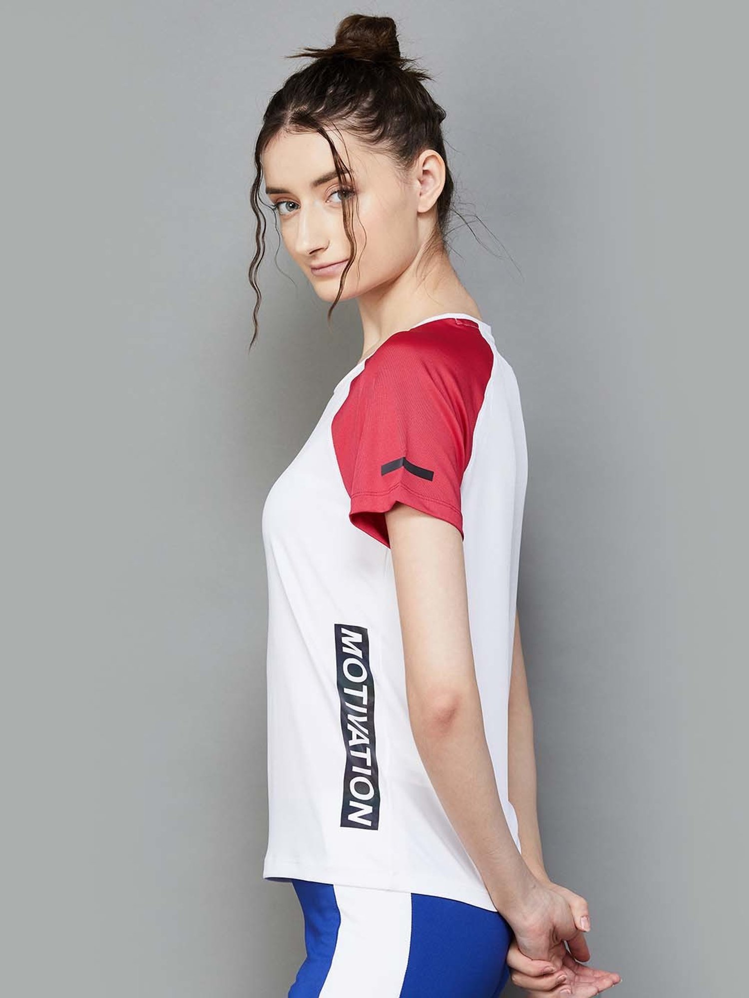 KAPPA White & Red Printed Sports T-Shirt