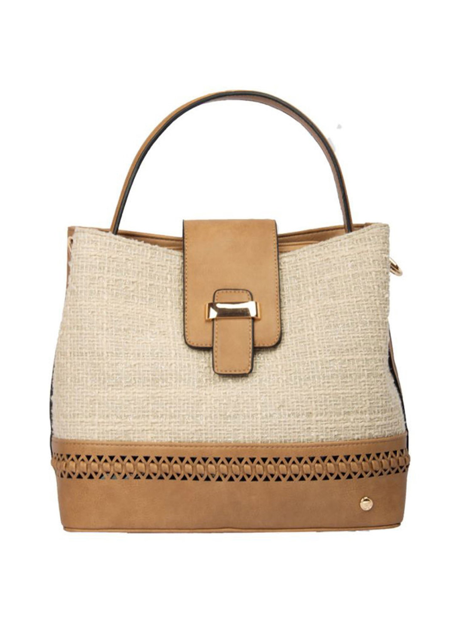 BULCHEE Tan Textured Medium Handbag