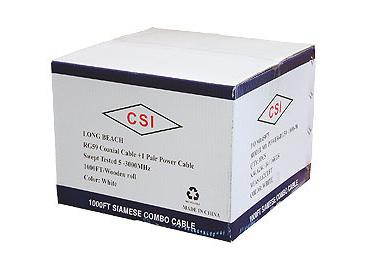 Saber CCTV 1000 ft. RG59 + 18/2 Siamese Cable - Black Video Surveillance