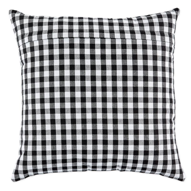 2pk 20"x20" Oversize Gingham Square Throw Pillow Covers Black/White - Design Imports