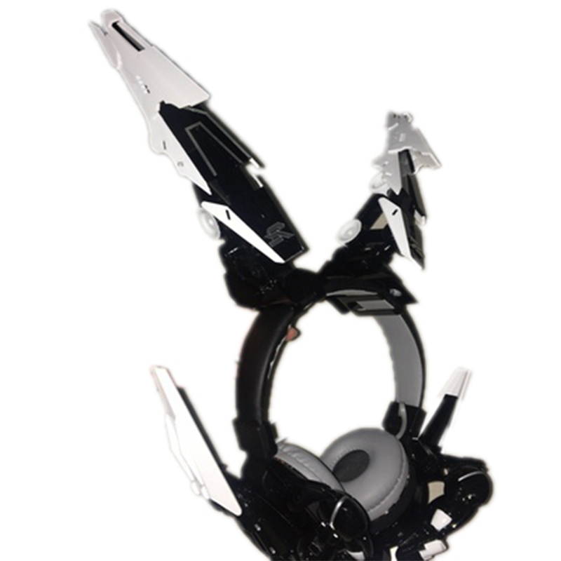 ALAMENGDA 3D Printing Hand-Painted Mech-Shaped Headset, Suitable for Game Live Broadcast, COSPLAY
