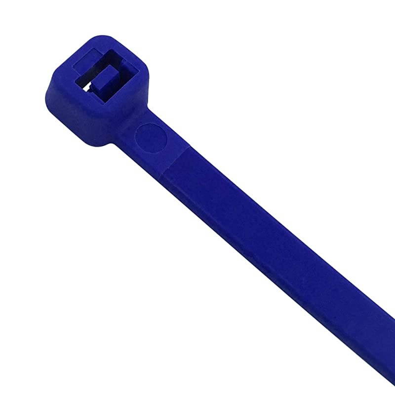 ZipIts Cable Ties 8 Inch 50 Lb Standard Duty Zip Ties 100 Pieces Blue UL Listed Contractor Quality Industrial Strength