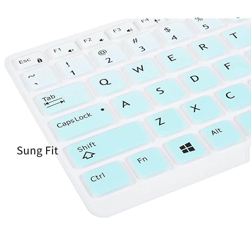 Keyboard Cover Compatible with Dell Latitude 5480 5490 7490 14 Laptop Dell 3340 E3340 E5490 5491 E5491 E5450 E5470 E7450 E7470 7480 E7480 Keyboard Skin with Pointing Ombre Mint