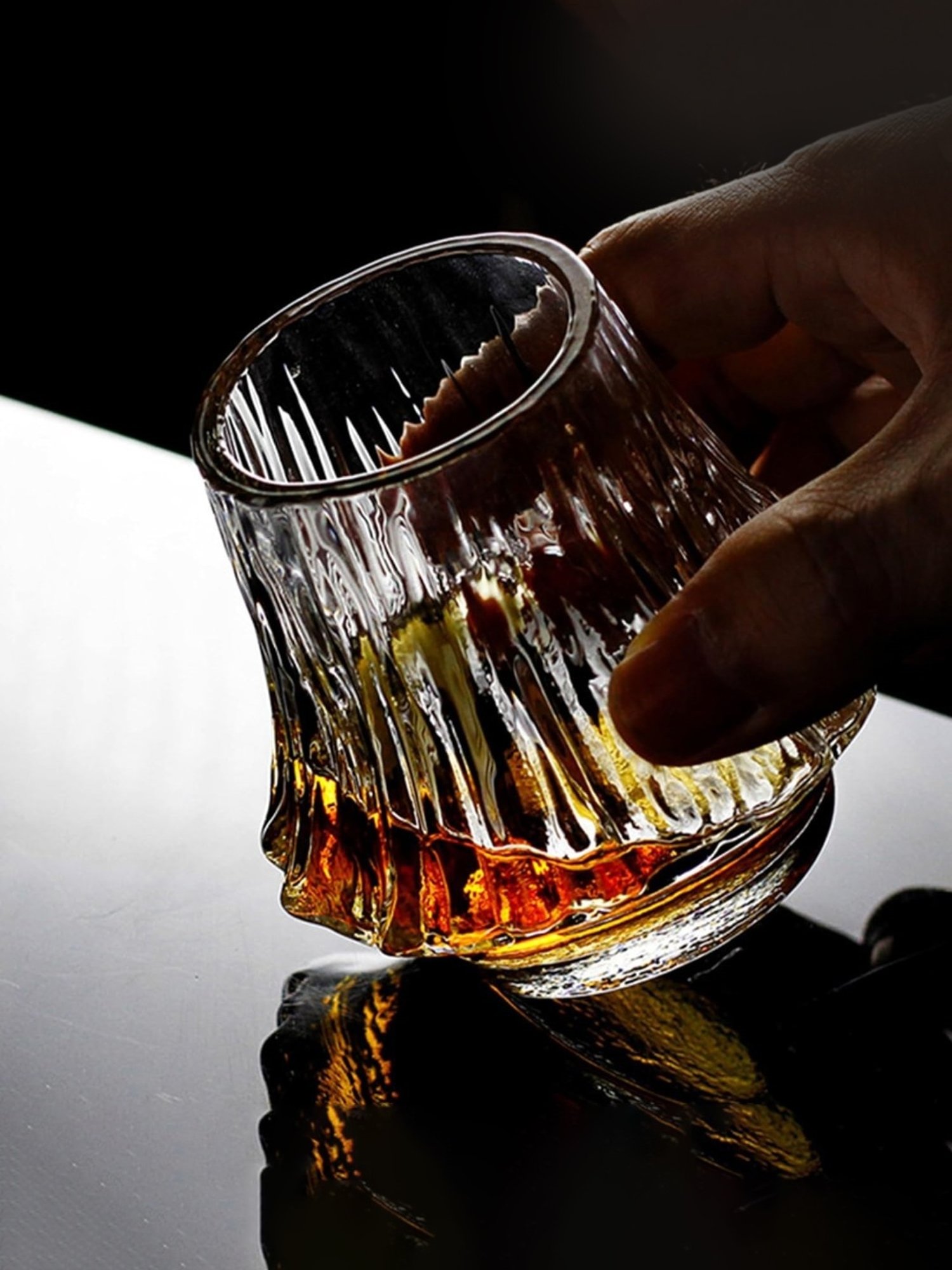 Melbify Japanese Fuji Snifter Transparent Whiskey Glass 300ml - Set of 6