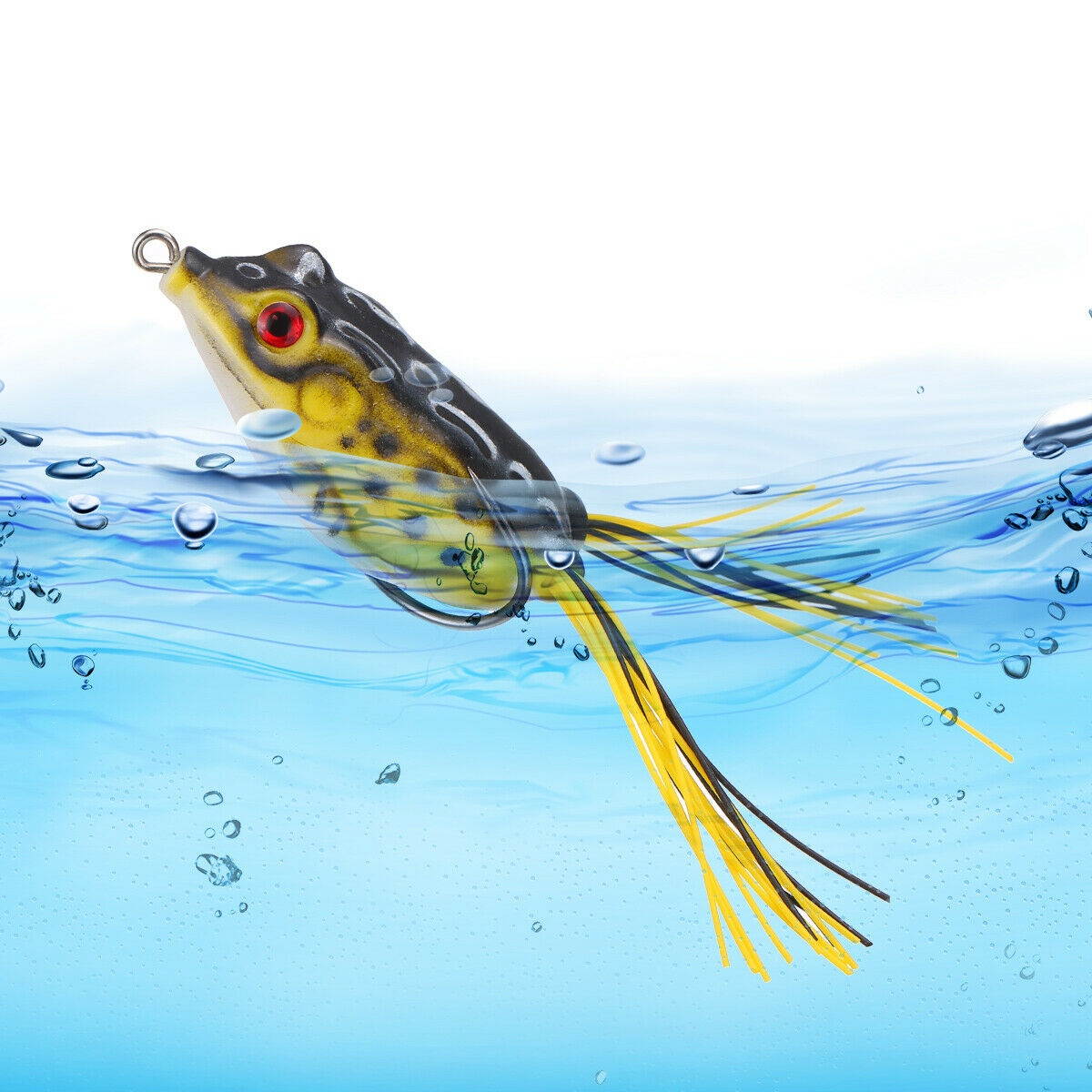 Frog Topwater Soft Fishing Lure Crankbait 5pcs/set 2.5in 0.4oz Bass Fishing Bait