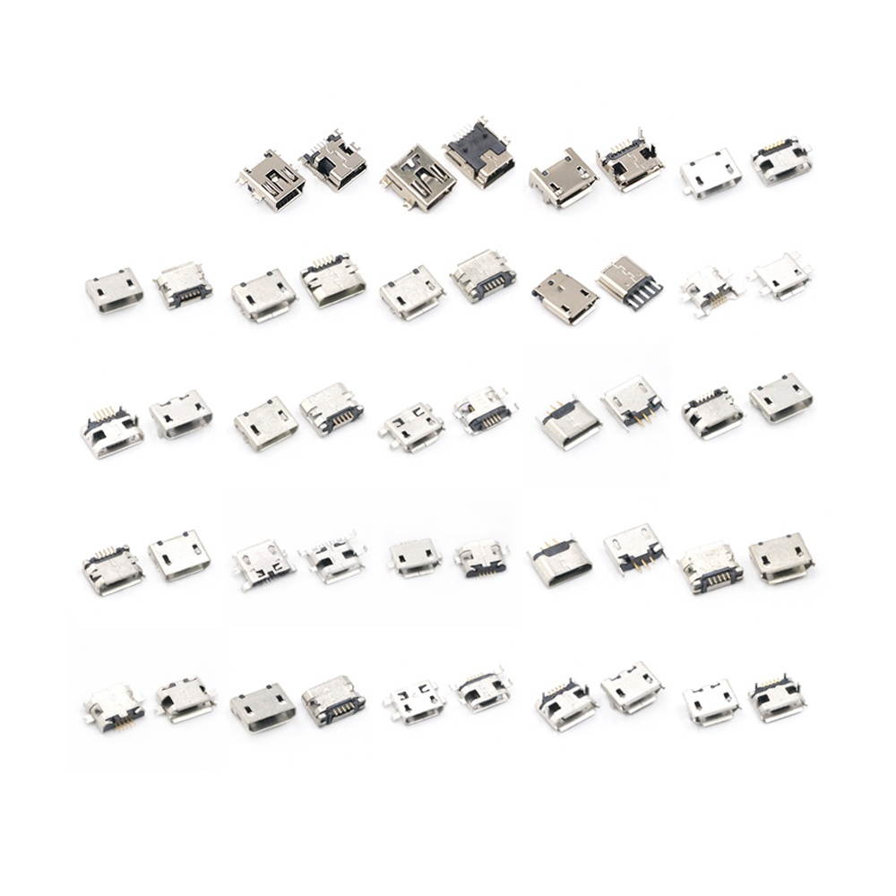Multi-specification Micro USB Connector Pin Charge Female SMT Socket Jack Set