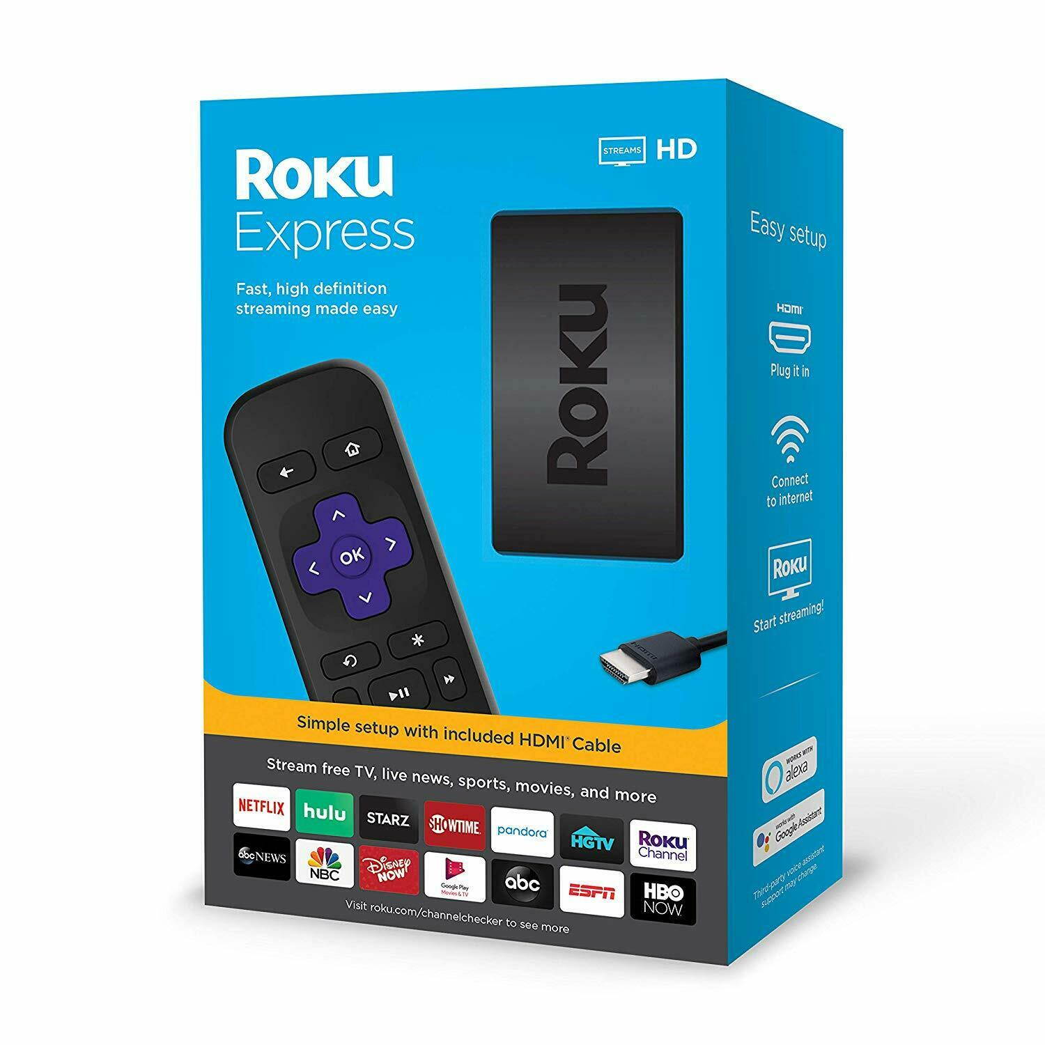 Roku Express HD Streaming Media Player 2019 Model - 3930R