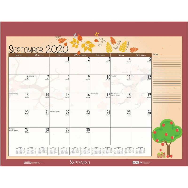 HOUSE OF DOOLITTLE 2020-2021 17 x 22 Desk Pad Calendar, Academic 1395-21
