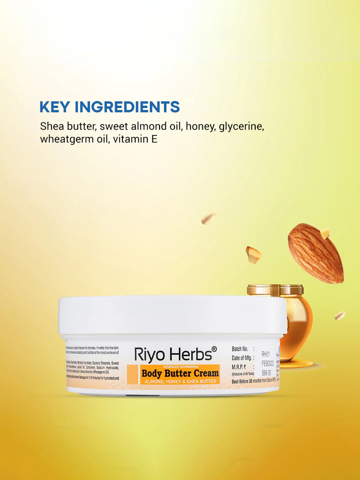 Riyo Herbs Body Butter Cream - 200 gm