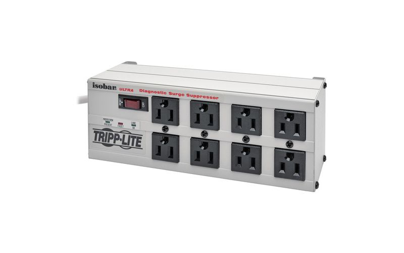 C2G 6-Outlet Surge Suppressor with (3) 1ft Outlet Saver Power Extension Cords - Receptacles: 6 x NEMA 5-15R - 270J