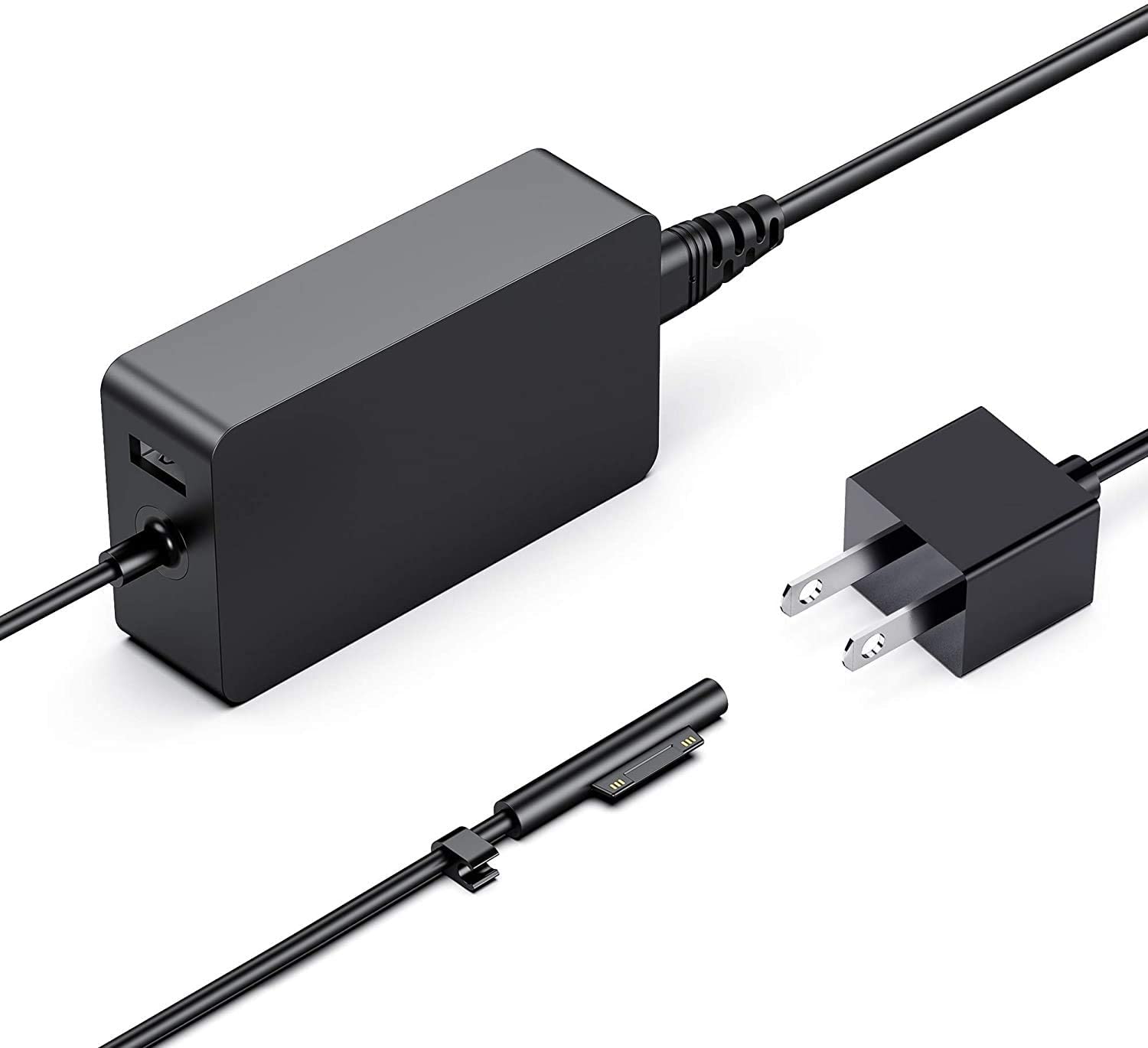 Surface Pro charger 65W is compatible with Surface Pro 3/4/5/6/7 power adapter, suitable for Microsoft Microsoft Surface Book laptop/tablet, and suitable for 65W&44W&36W&24W 15V 4A with US  Plug