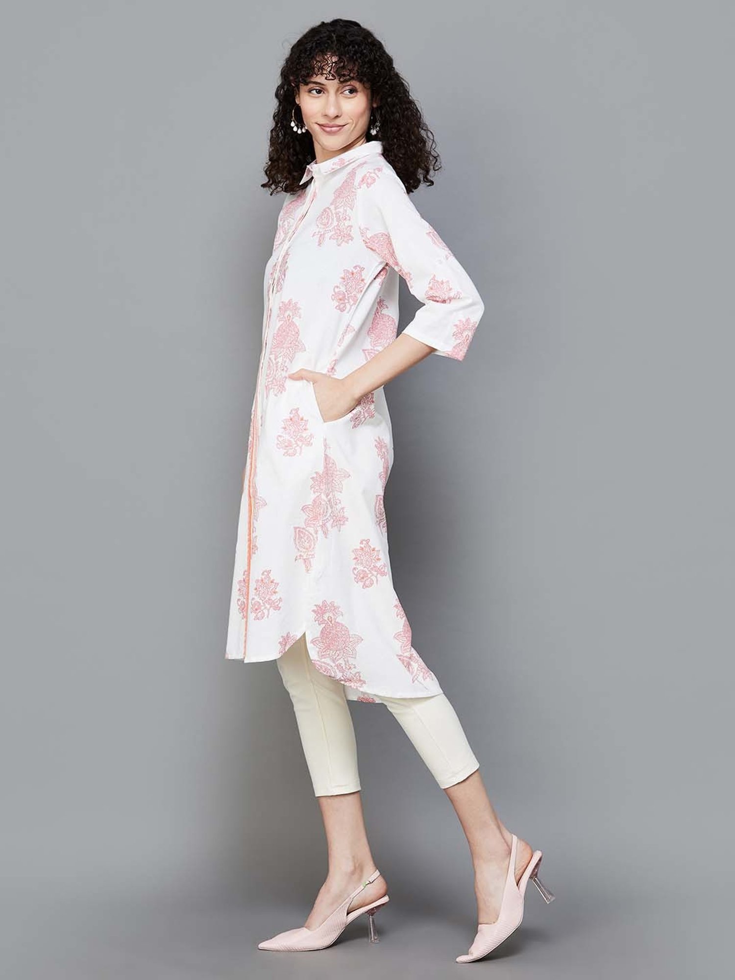Colour Me by Melange Pink Printed Tunic