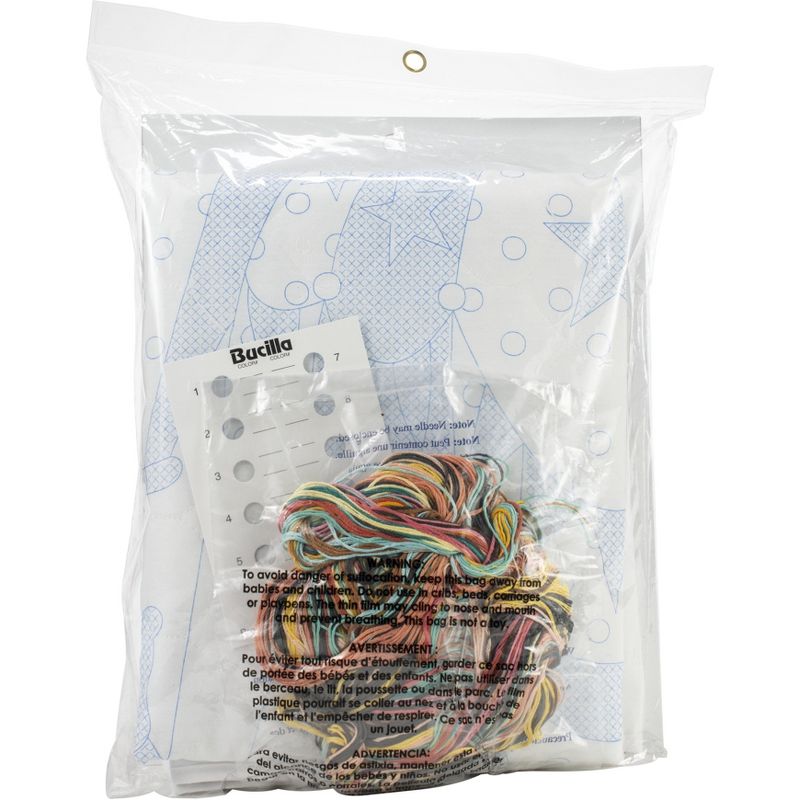 Bucilla Stamped Cross Stitch Crib Cover Kit 34"X43"-Up, Up & Away