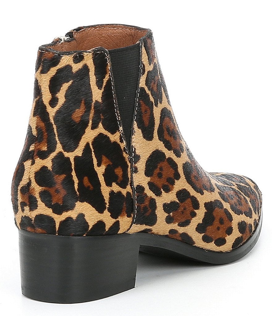 Antonio Melani Lavonnie Leopard Print Haircalf Block Heel Booties