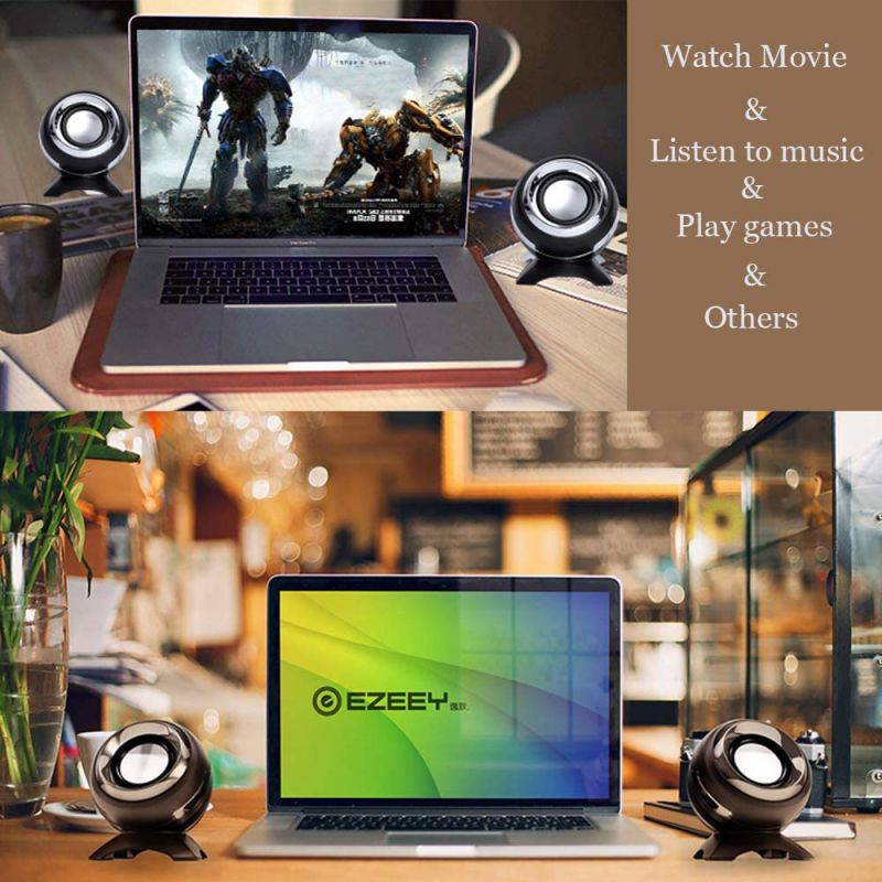 Attoe Computer USB-Power Speakers, Mini Desktop Speakers with HiFi Sound,Superior Stereo Sound,Double Horn, Perfect for Computer,Laptop