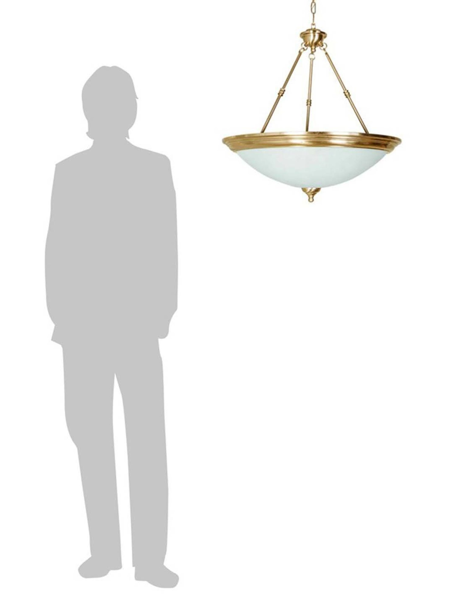 Fos Lighting 'Dish' Antique Gold & White Brass 5-In-1 Hanging Light