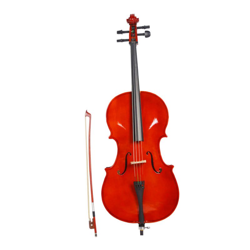 Hot Sale 3/4 Size Natural Cello +Bag+ Bow+ Rosin + Bridge+ Accessories