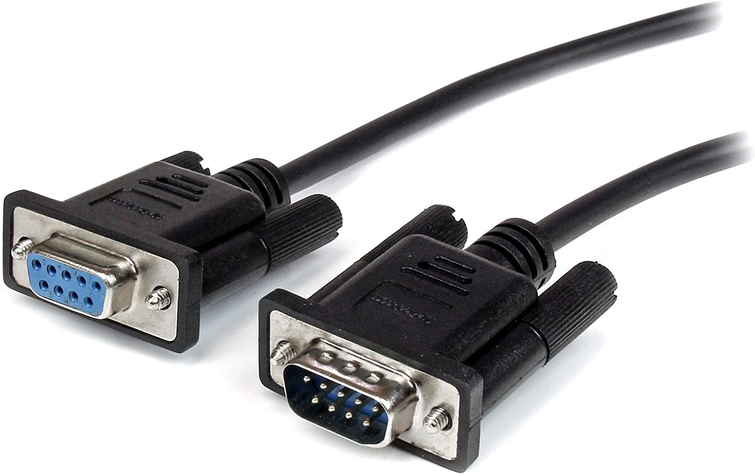 .com 2m Black Straight Through DB9 RS232 Serial Cable - DB9 RS232 Serial Extension Cable - Male to Female Cable (MXT1002MBK), 6 ft / 2m