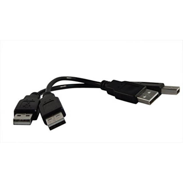 two pack of your cable store 6 inch black usb 2.0 high speed male a to male a cables