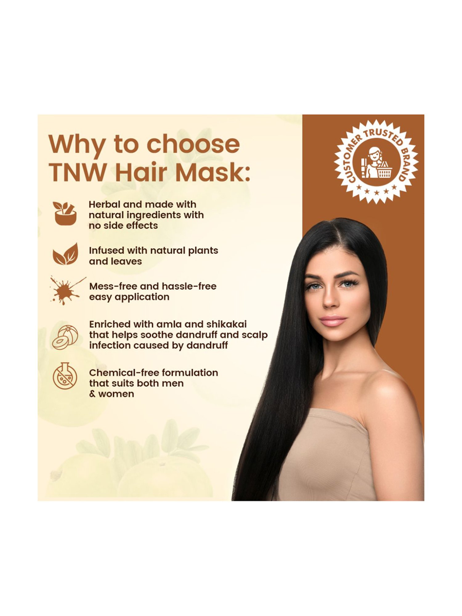TNW-The Natural Wash Hair Mask with Amla Bhringraj & Shikakai - 200 gm
