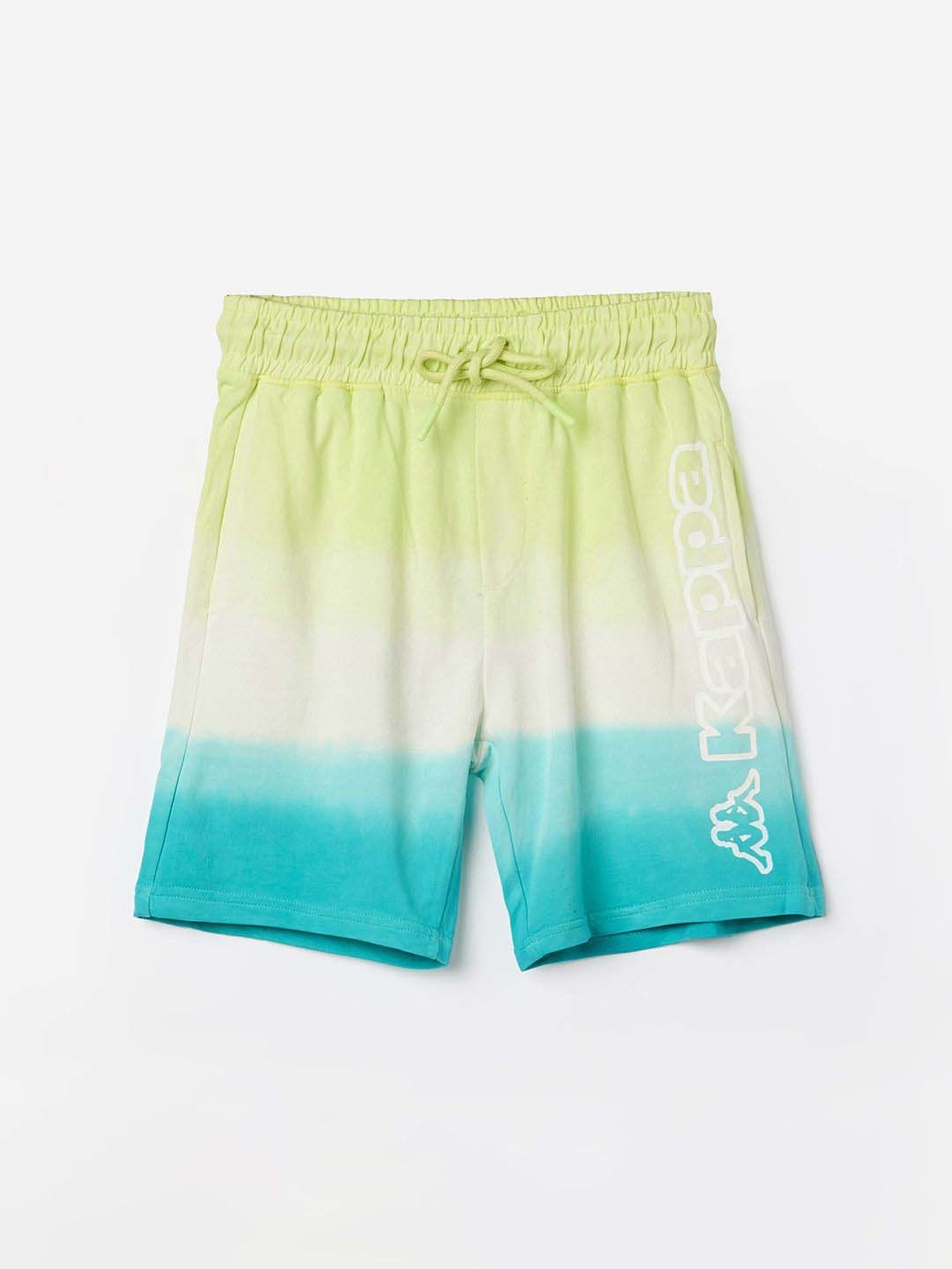 KAPPA Boys Green Cotton Graphic Shorts