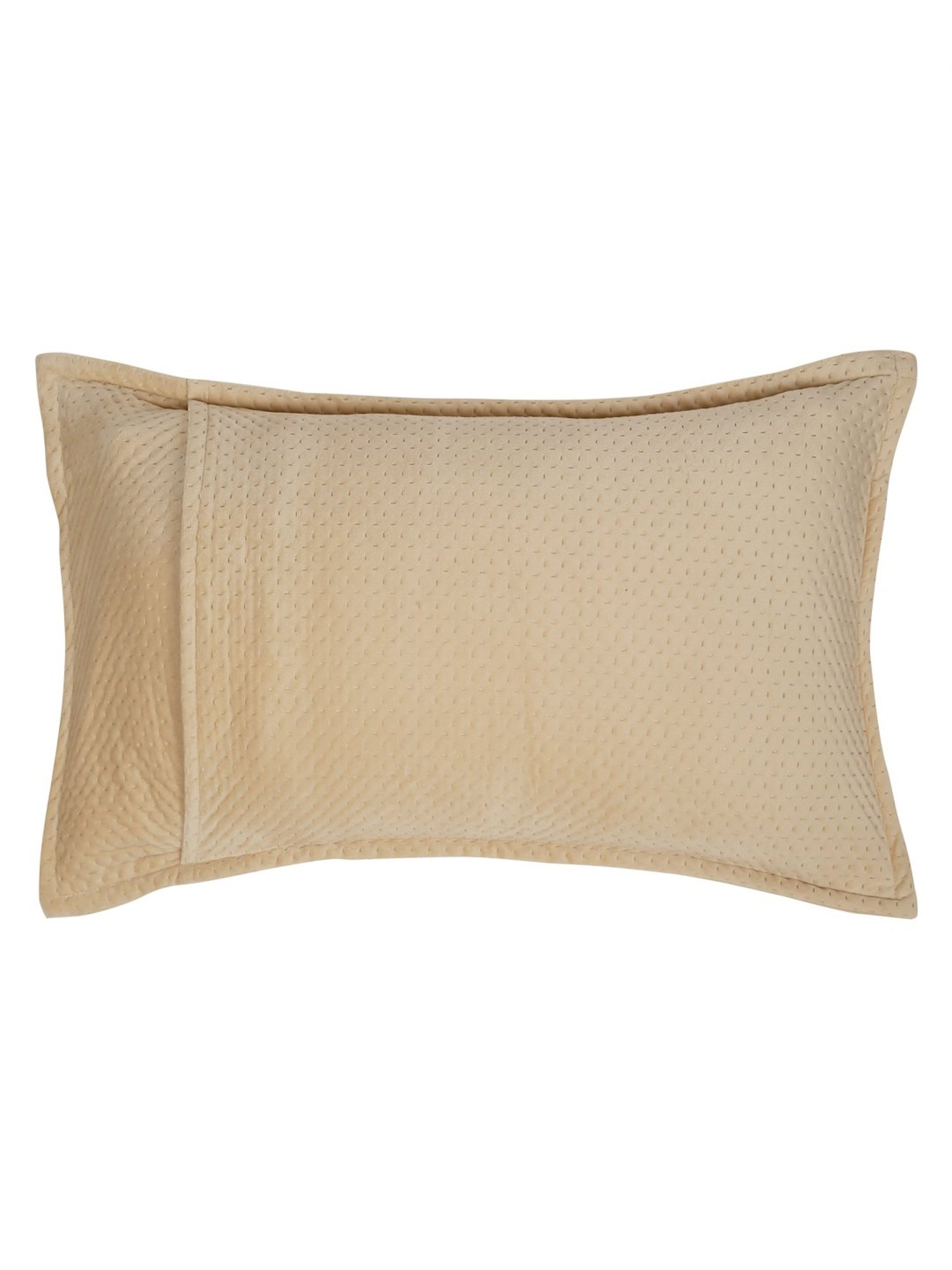 HOSTA HOMES Ultrasonic Abstract Cream 280 TC Polyvelvet Pillow Cover