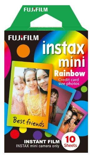 Fujifilm Instax Mini Rainbow Instant Film, 10 Photos/Pack (Rainbow)