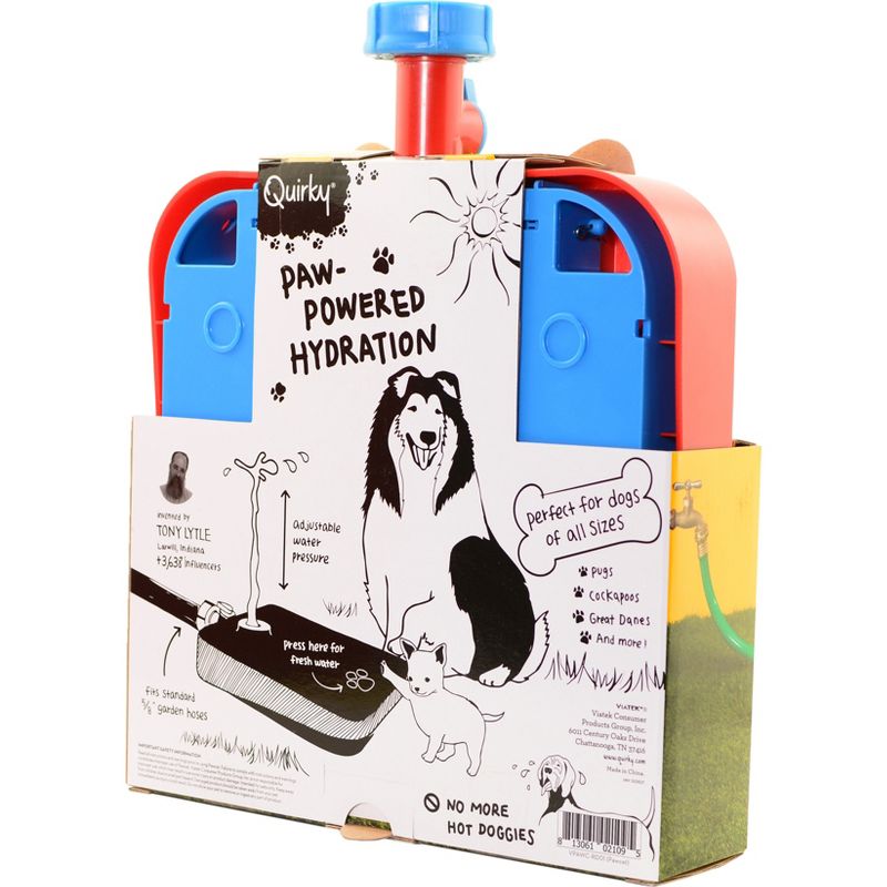 Quirky Pawcet Drinking Fountain For Dogs Red