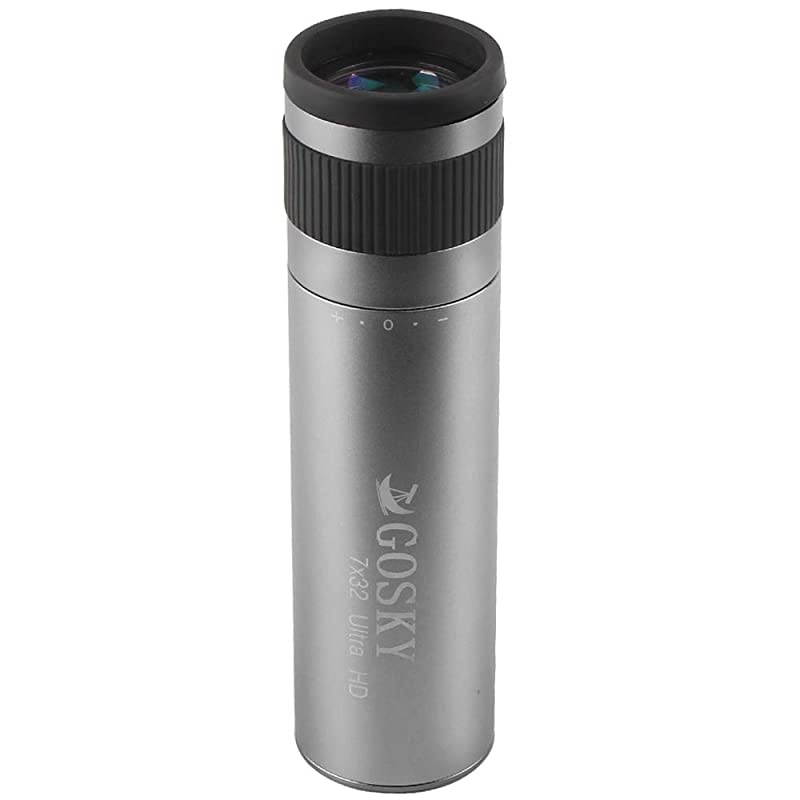 7x32 Metal Monocular Telescope HD Compact Monocular for Bird Watching Sports Travelling Camping Hiking Hunting and Outdoor Activities