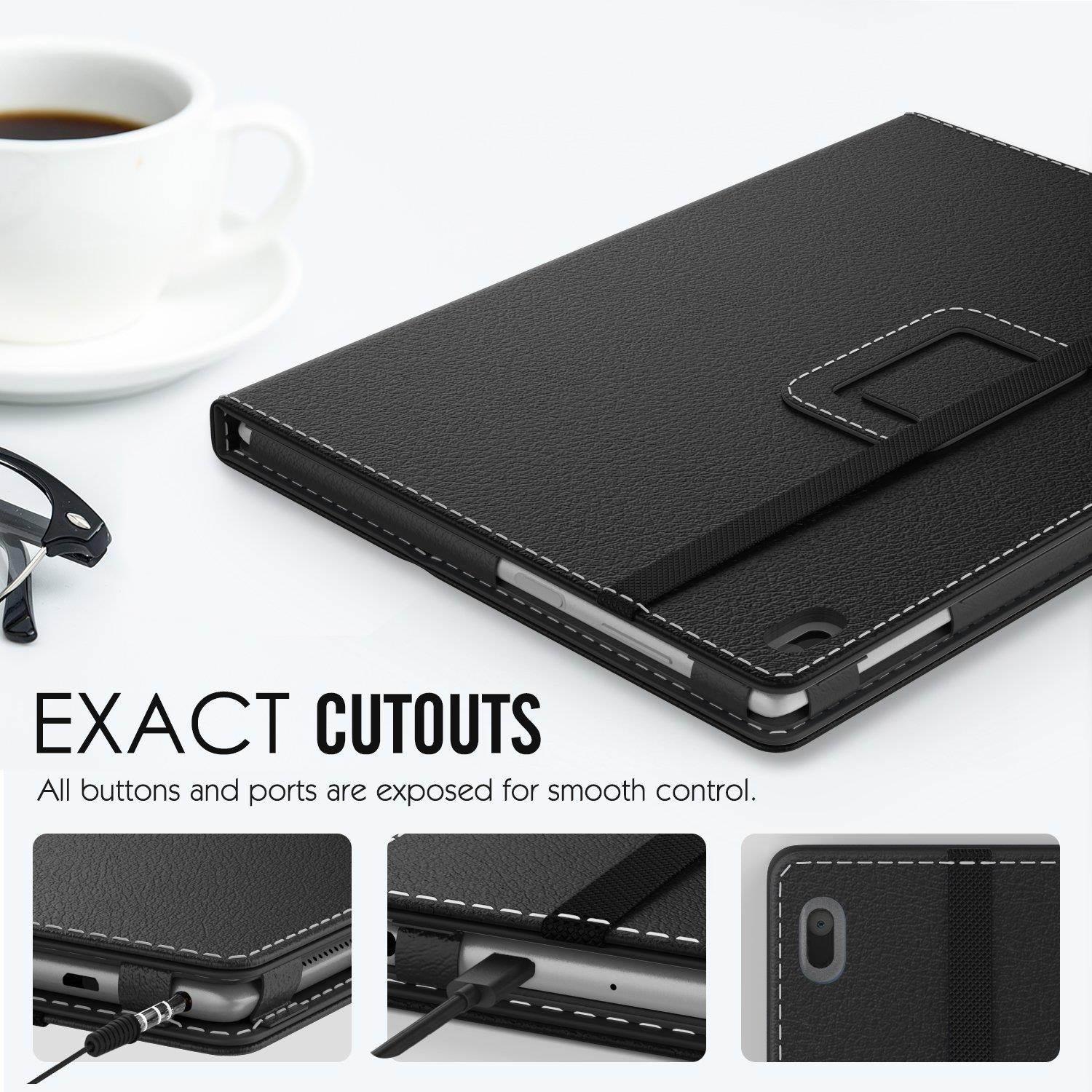 Lenovo Tab 4 / Tab 4 Plus 10" Case - MoKo Ultra Compact Premium Slim Folding Stand Cover Case with Auto Wake & Sleep for Lenovo Tab 4 / Tab 4 Plus 10.1 Inch HD Tablet 2017 Release, Black