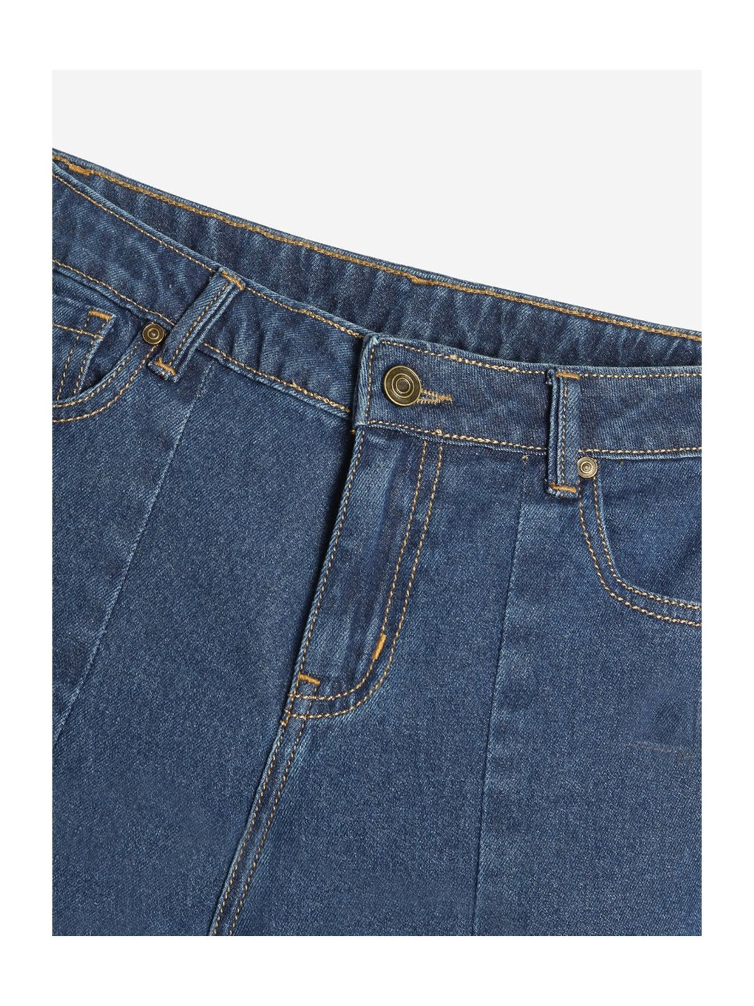 LilPicks Girls Dark Blue Solid Jeans