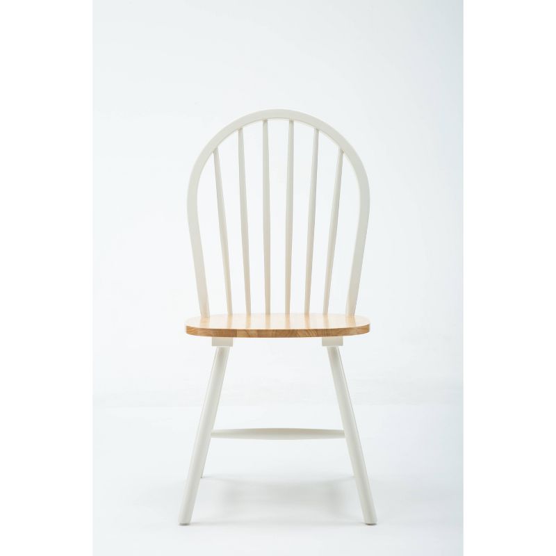 Set of 2 Windsor Dining Chair Wood/White/Natural - Boraam