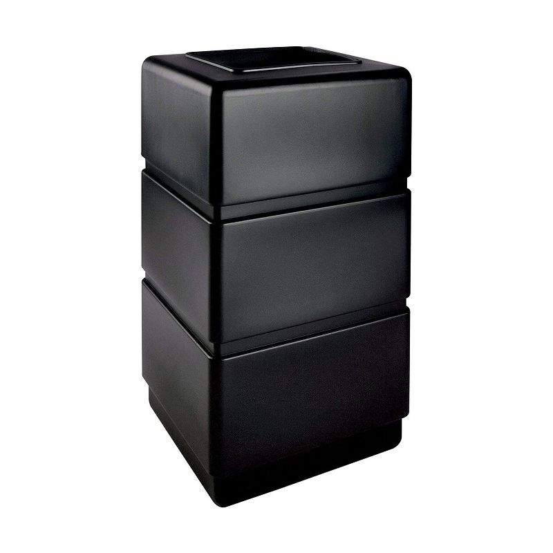 Commercial Zone 732401 38 Gallon Open Top Large Heavy Duty Easy Cleaning Waste Can Trash Container Garbage Bin for Business, Office, or Home, Black