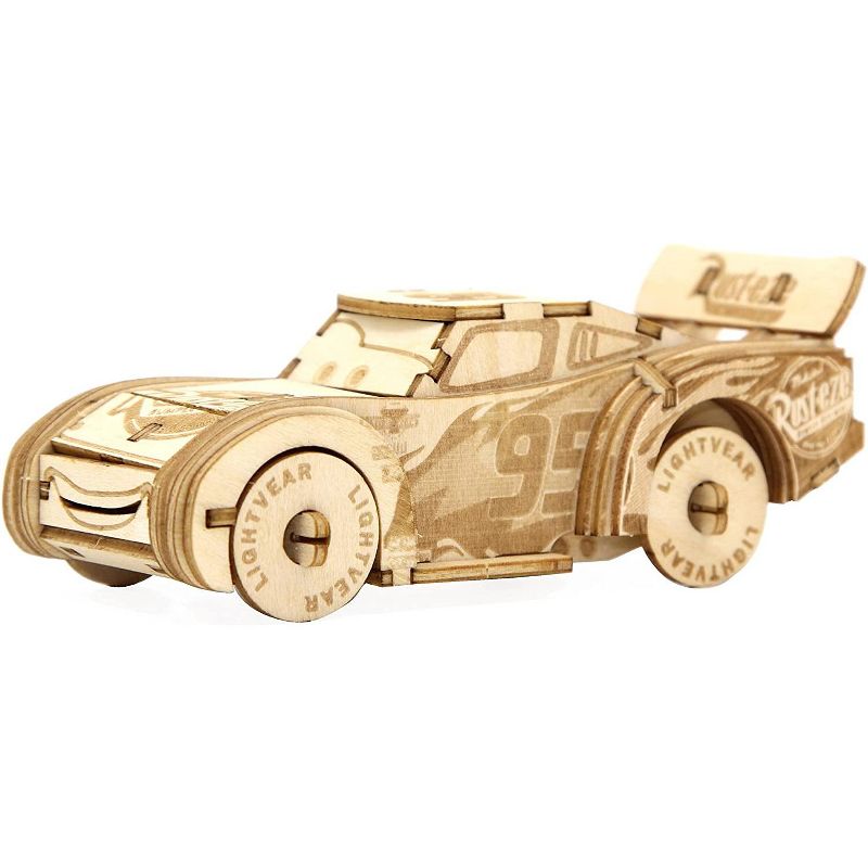 Incredibuilds Disney Cars Lightning McQueen Book & Wood Model Figure Kit