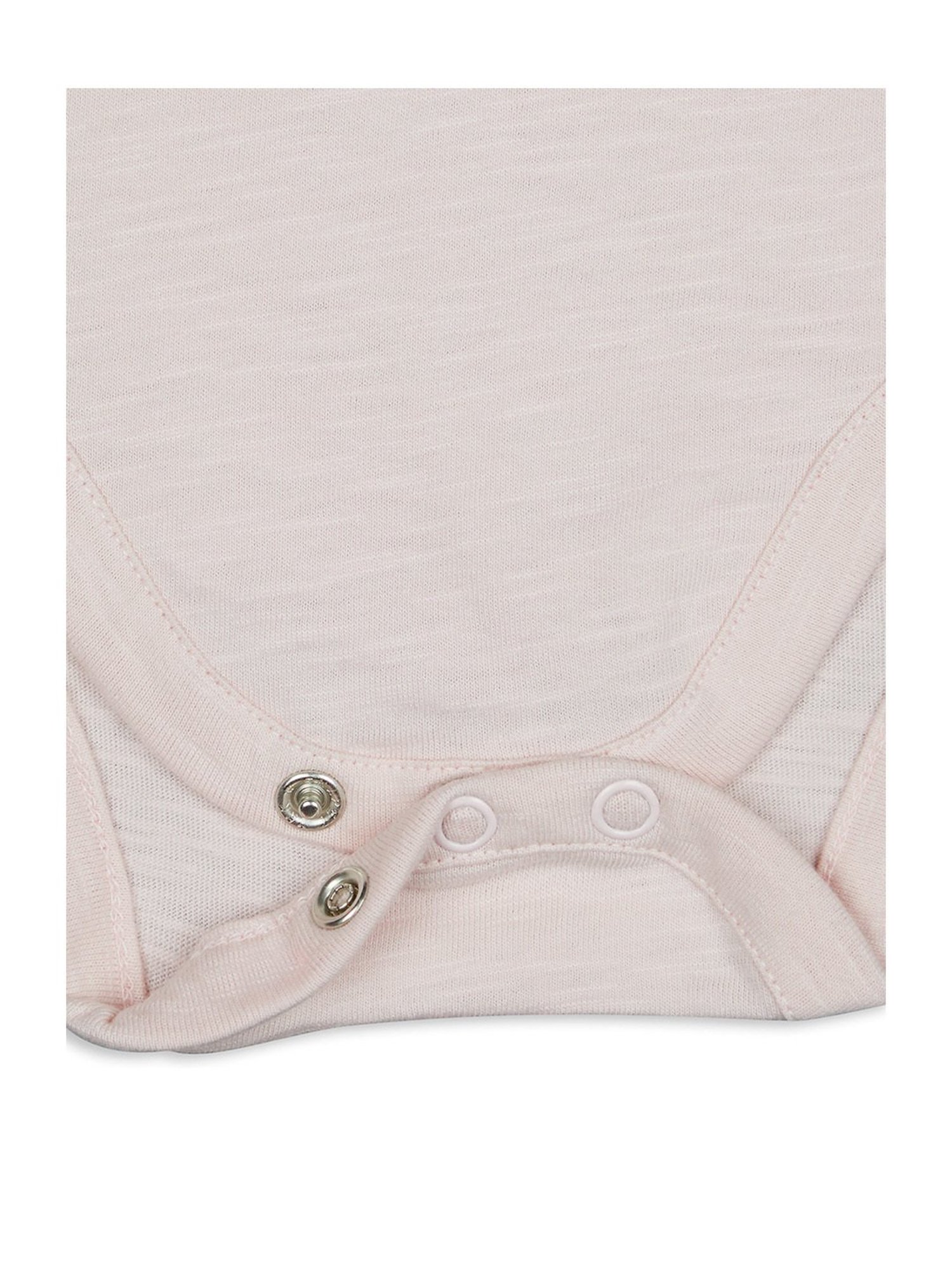 Mothercare Kids Grey & Light Pink Printed Full Sleeves Bodysuit with Dungaree