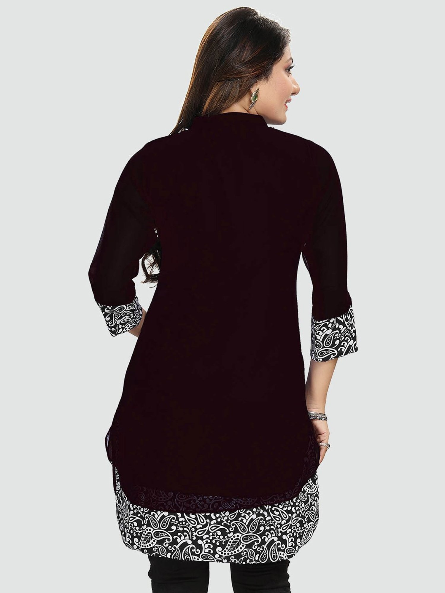 Saree Swarg Brown Embellished Tunic