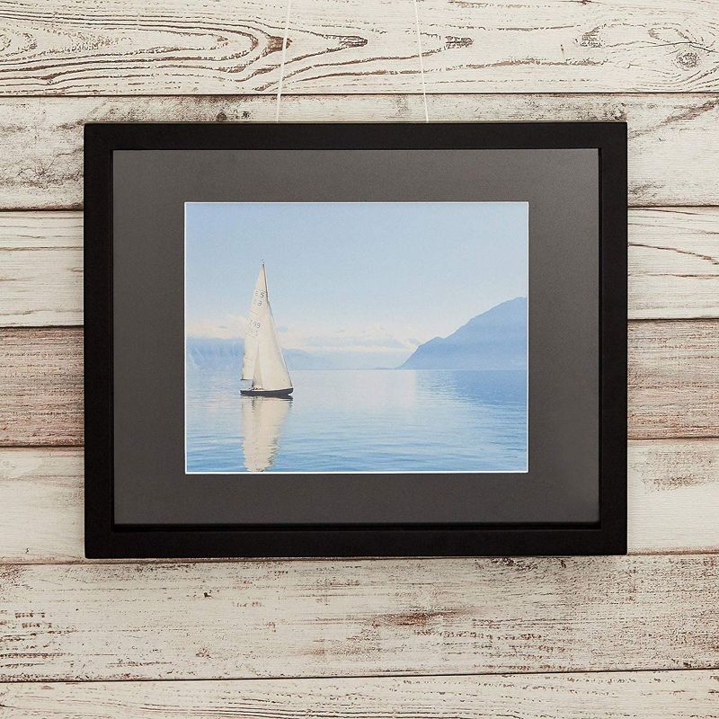 Genie Crafts 15 Pack Black 11 x 14 Inch Picture Matted Picture Frame Boards for 8x10 Photos