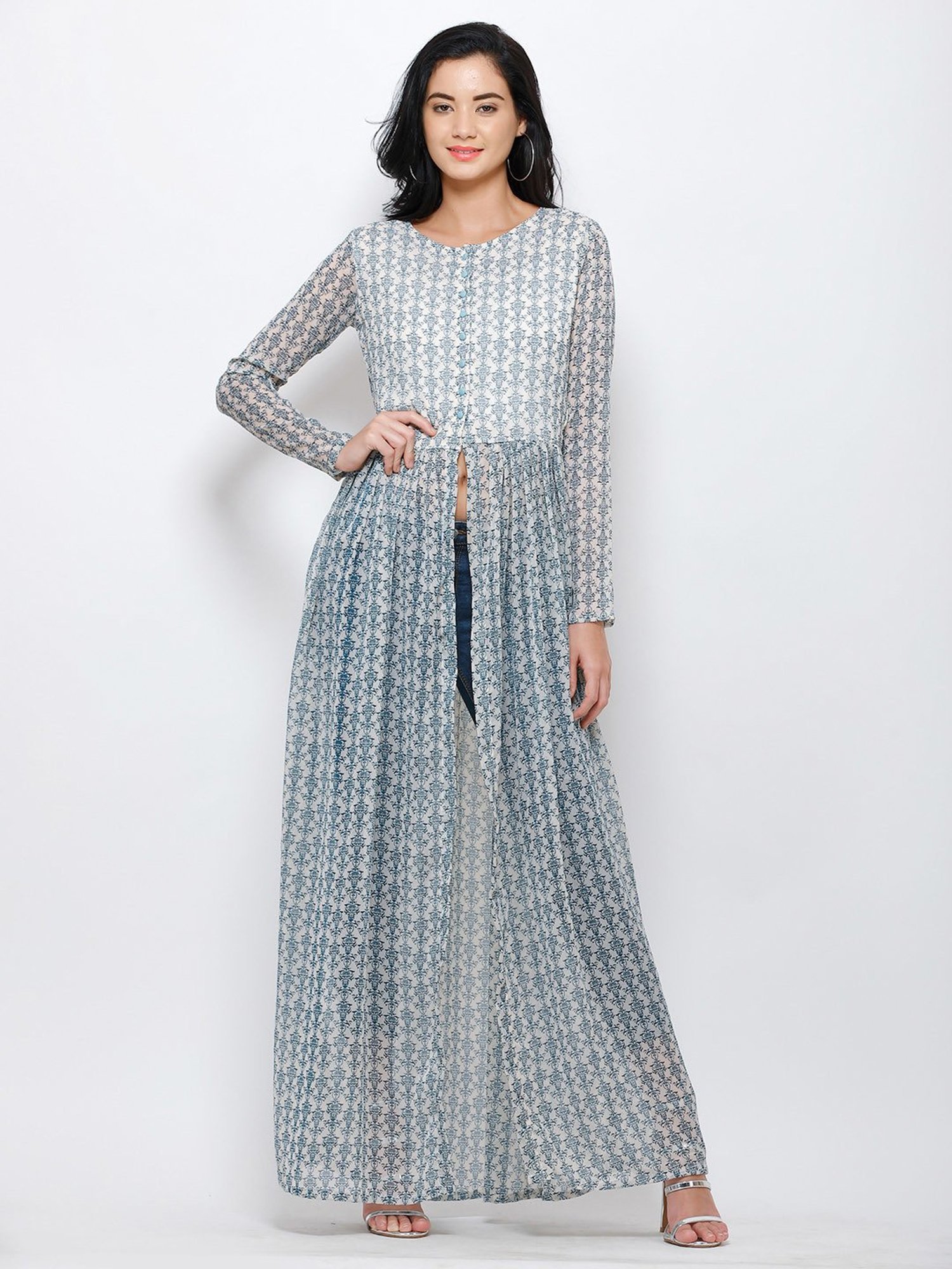 Cation White Floral Print Tunic