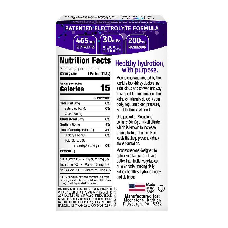 Moonstone Kidney Health Drink Mix - Tropical - 7ct/2.8oz