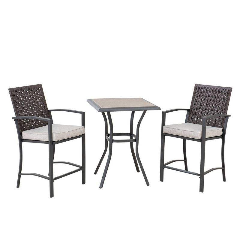 3pc Ludwig Folding Bistro Set - Royal Garden