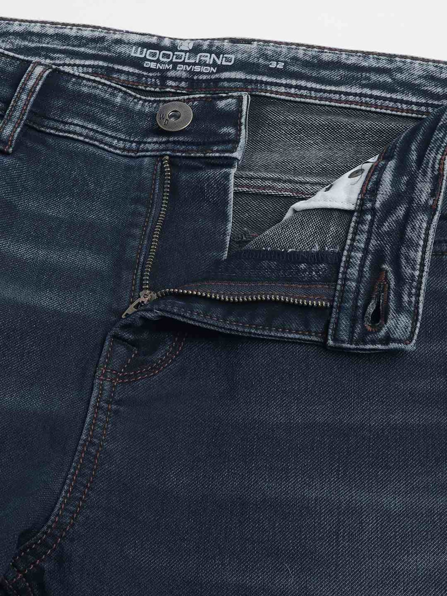 Woodland Purple Cotton Regular Fit Jeans