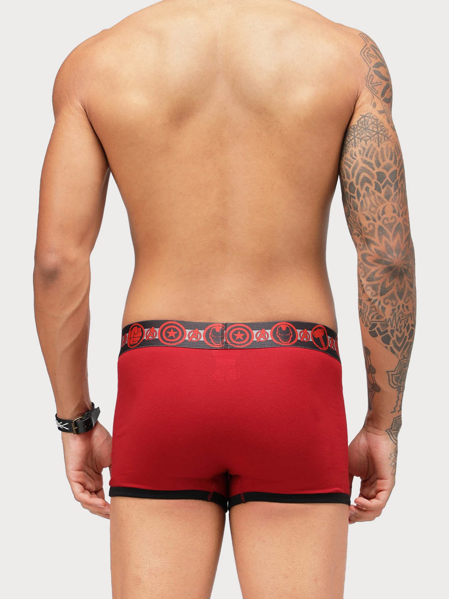 Zoiro Chinese Red & Sulphur Regular Fit Trunks - Pack Of 2