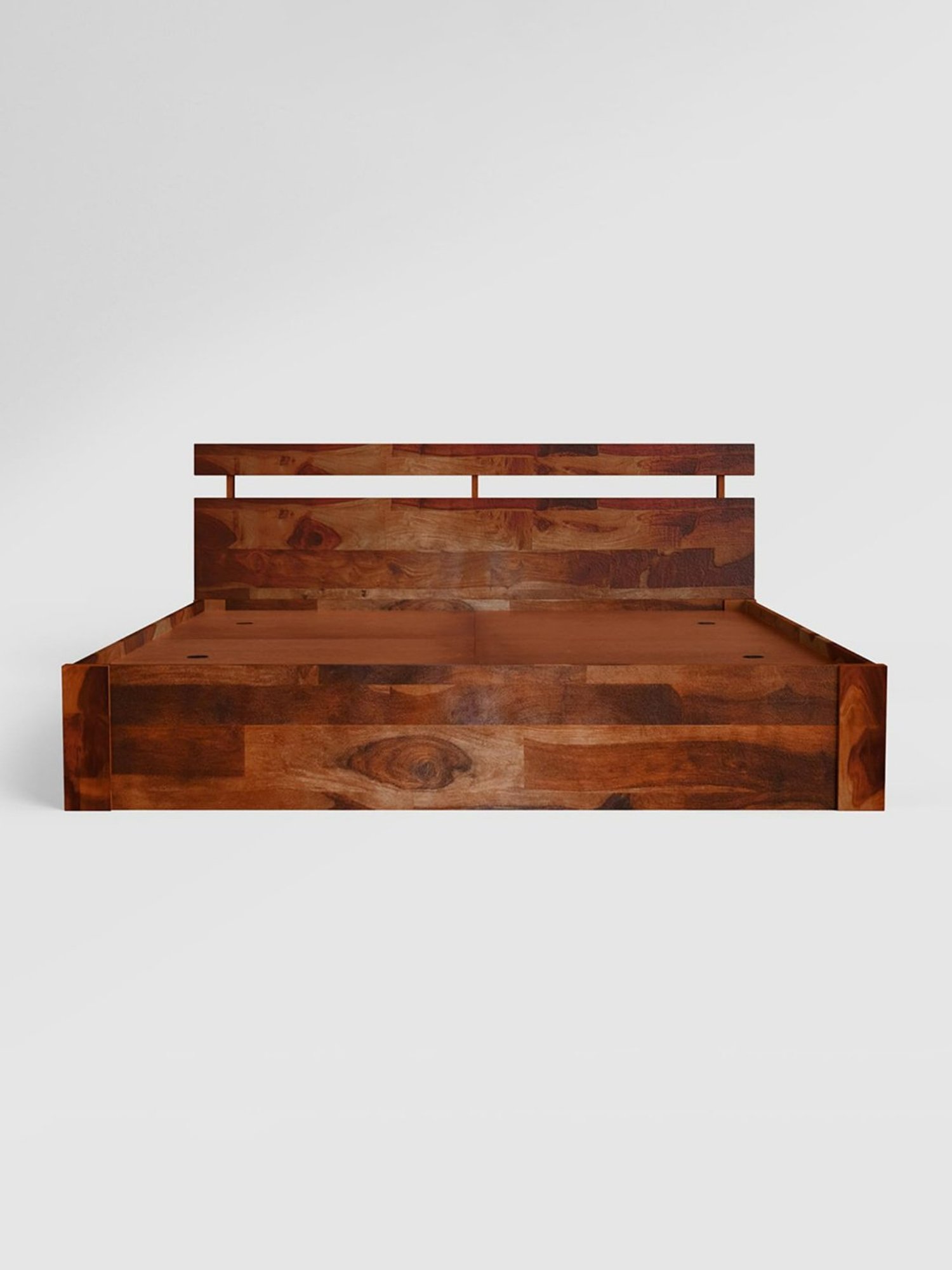 Nilkamal Riva Black Engineered Wood King Size Bed with Storage