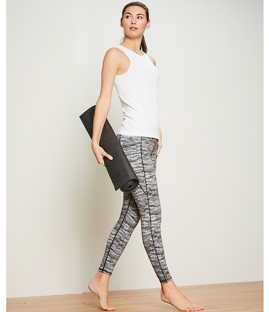 Kinesis High Rise Moisture Wicking Jacquard Ankle Leggings