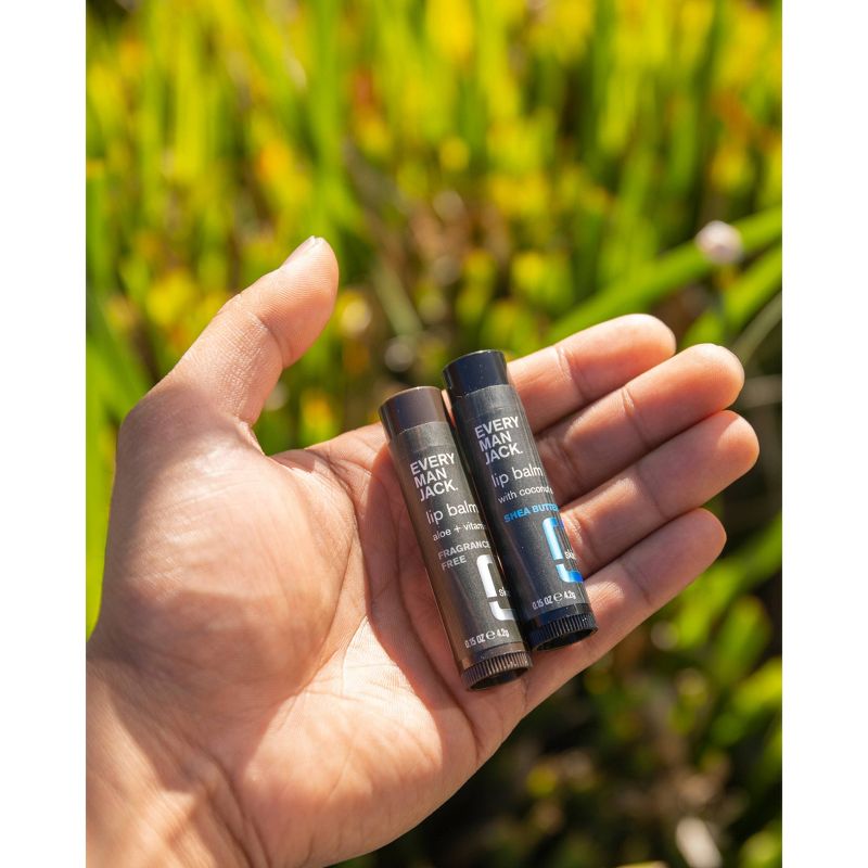Every Man Jack Fragrance Free Lip Balm - Trial Size - 0.15oz
