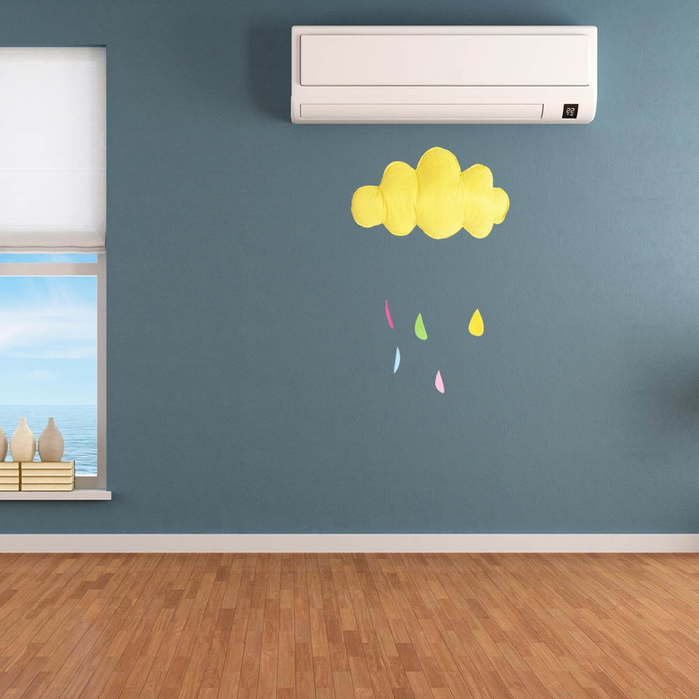 Baby Bedroom Decor Hanging Wall Sticker Kids Play Tent Decoration Props Toys Raining Clouds Water Drop Ornament