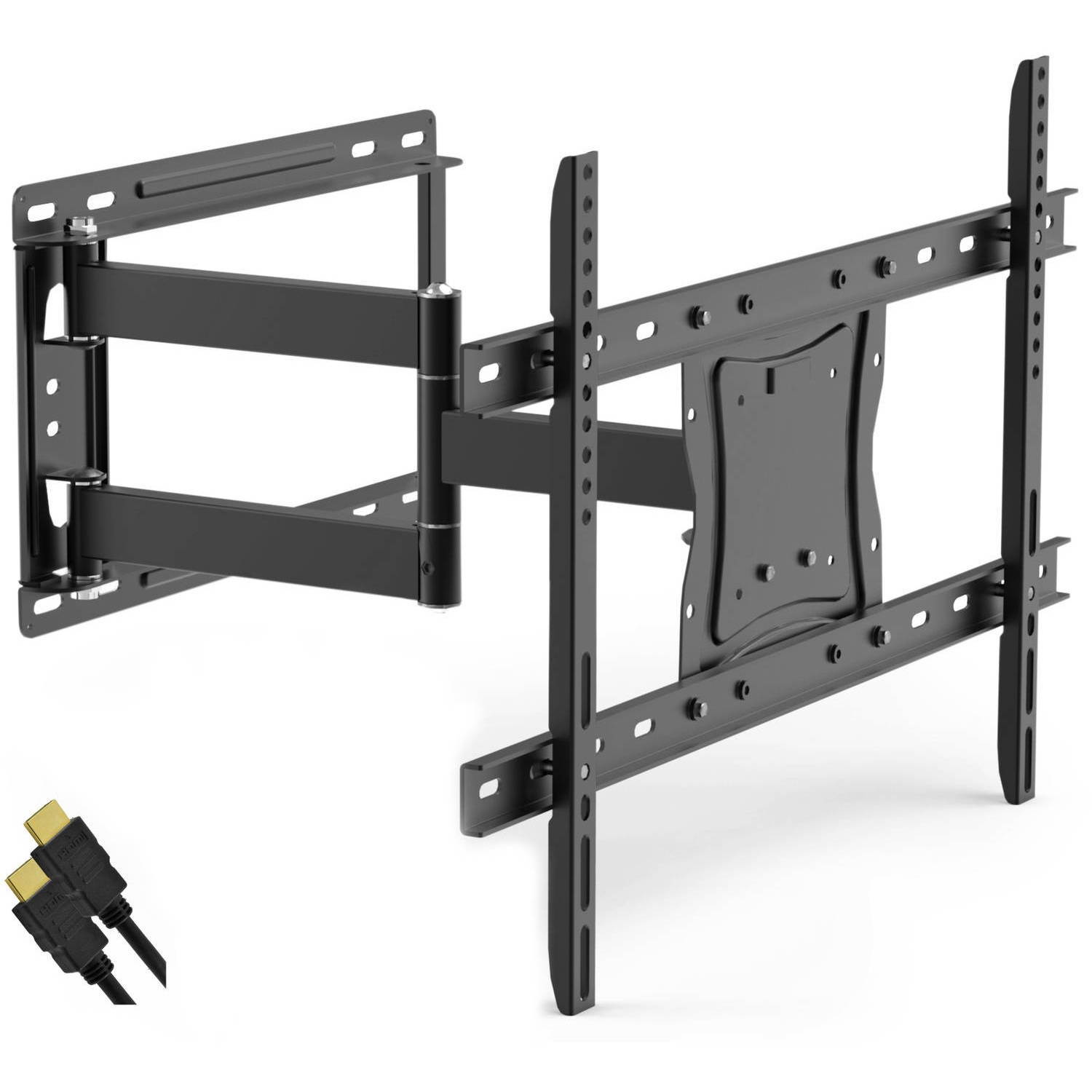 Full-Motion Articulating, Tilt/Swivel, Universal Wall Mount Kit for 19" to 84" TVs with HDMI Cable